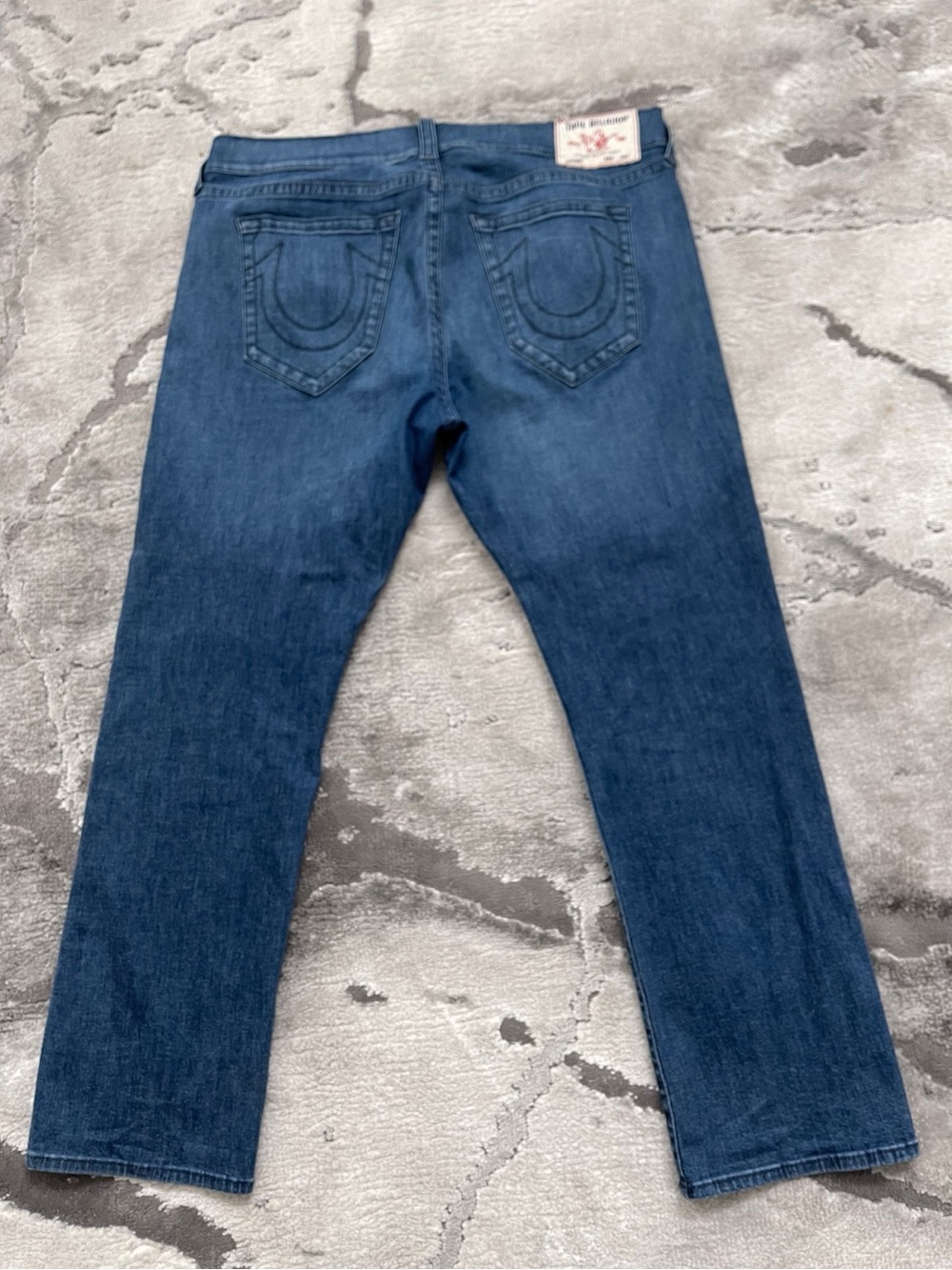 True Religion Ricky Relaxed Straight Indigo Blue Mens Jeans W40 L32